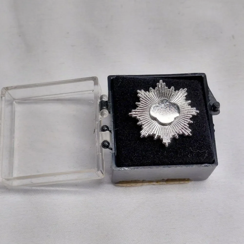 Vintage 1980s Girl Scout Cadette Silver Award Pin In Original Label Display Box